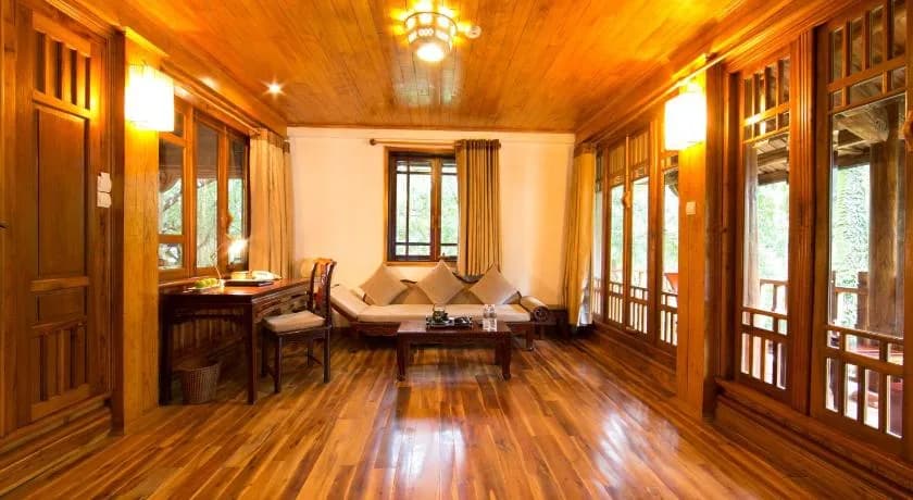 Không gian lounge nhà gỗ