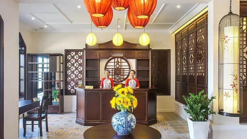 Sảnh lễ tân phong cách Hội An