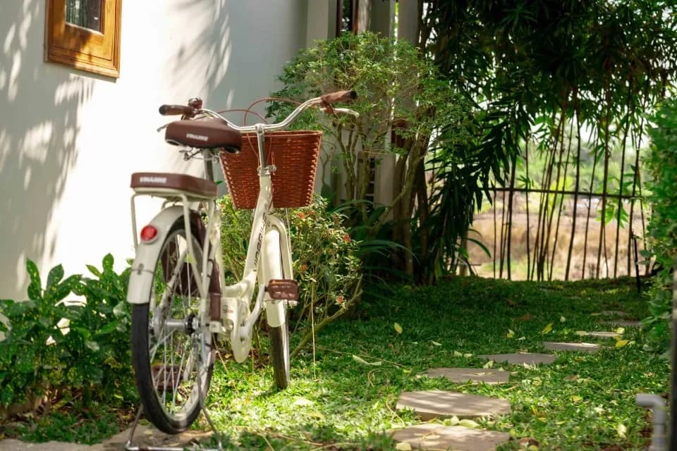 Đạp xe quanh vườn