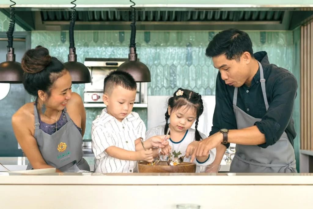 Bếp trải nghiệm cùng gia đình