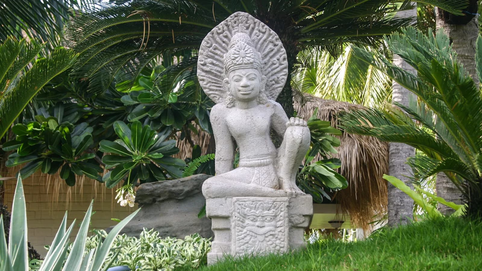 Hồ bơi giữa vườn nhiệt đới