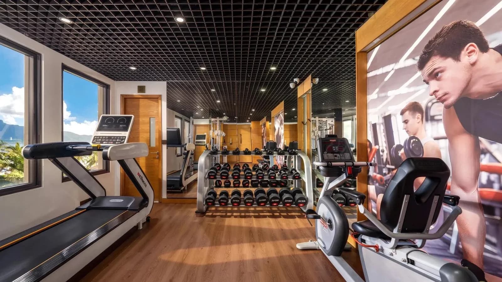 Phòng gym tầm nhìn biển
