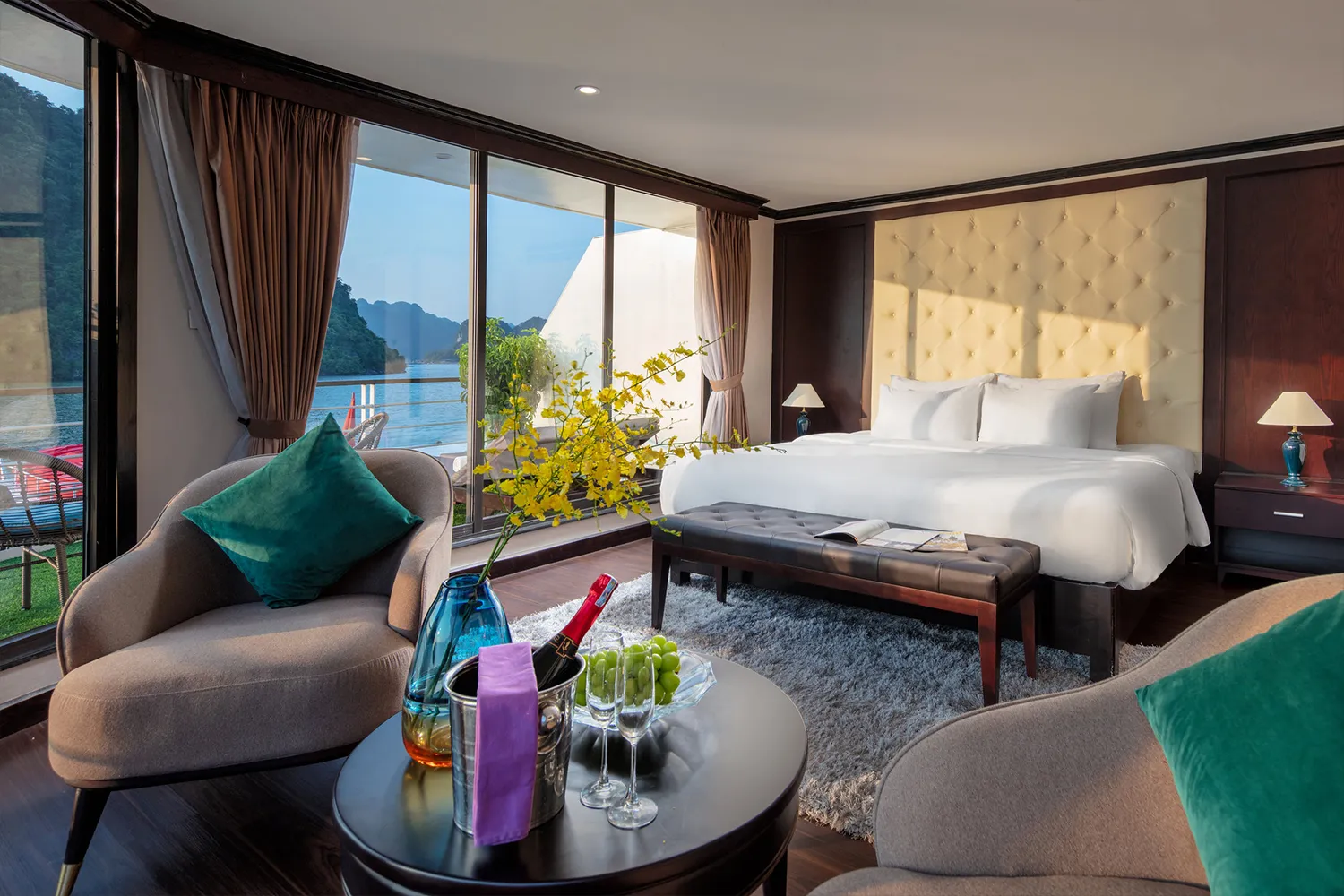 Du thuyền Mon Chéri – Cabin Mon Chéri Suite Sân hiên